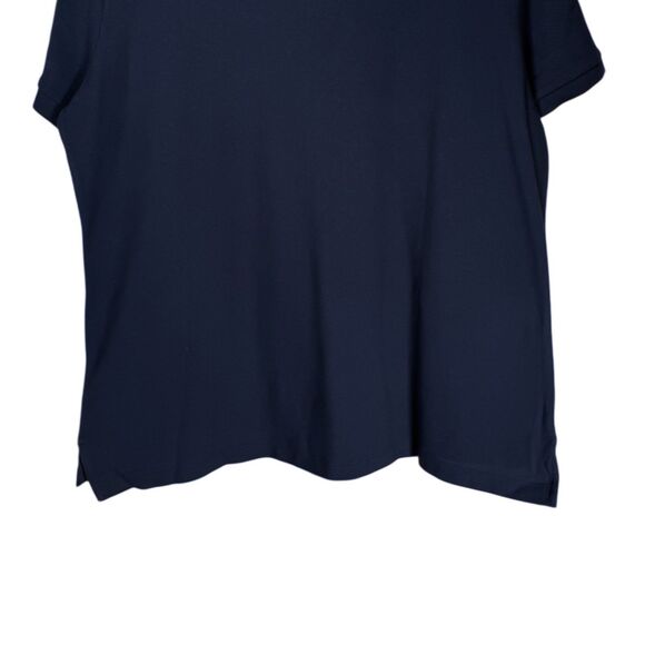 Ralph Lauren Women's Polo Shirt Navy Blue Stretch Short Sleeve Golf Blouse L NWT - Picture 8 of 8